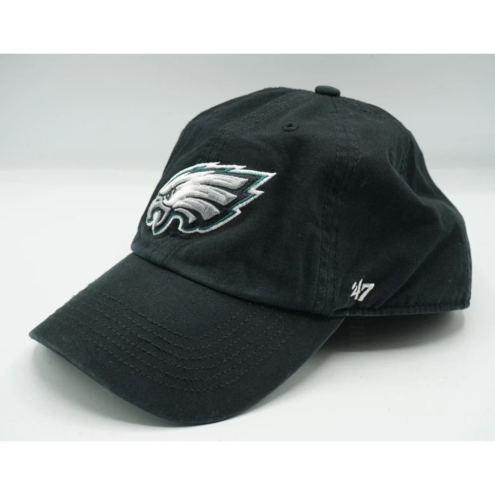 Philadelphia Eagles 47 Brand Hat‎ Cap NFL Football Black ~ Size Large